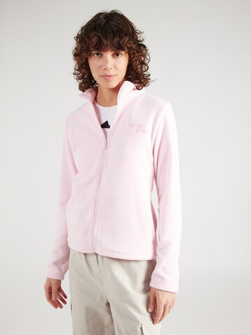 Lake View Fleece jas 'Aurelia' in Roze: voorkant