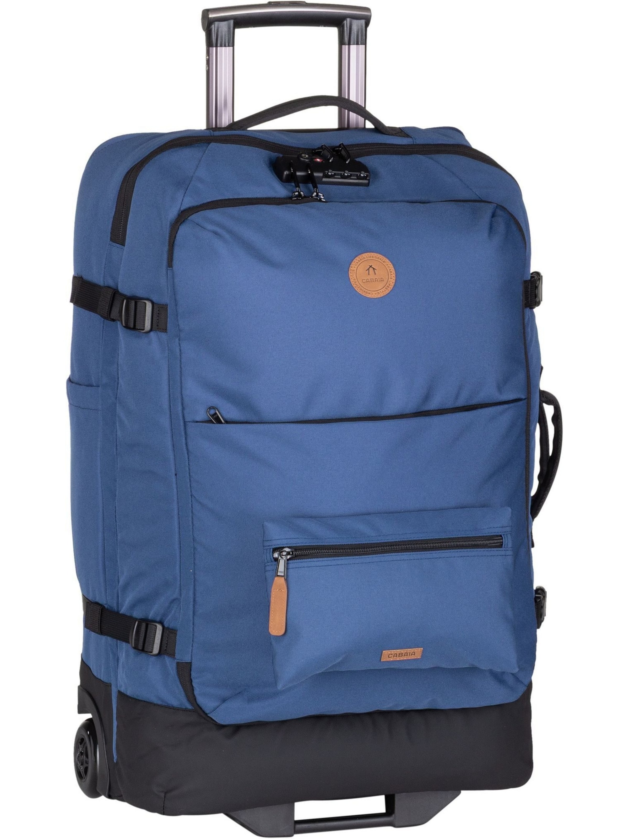 Cabaia Cart ' Soft Suitcase Medium ' in Blue: front