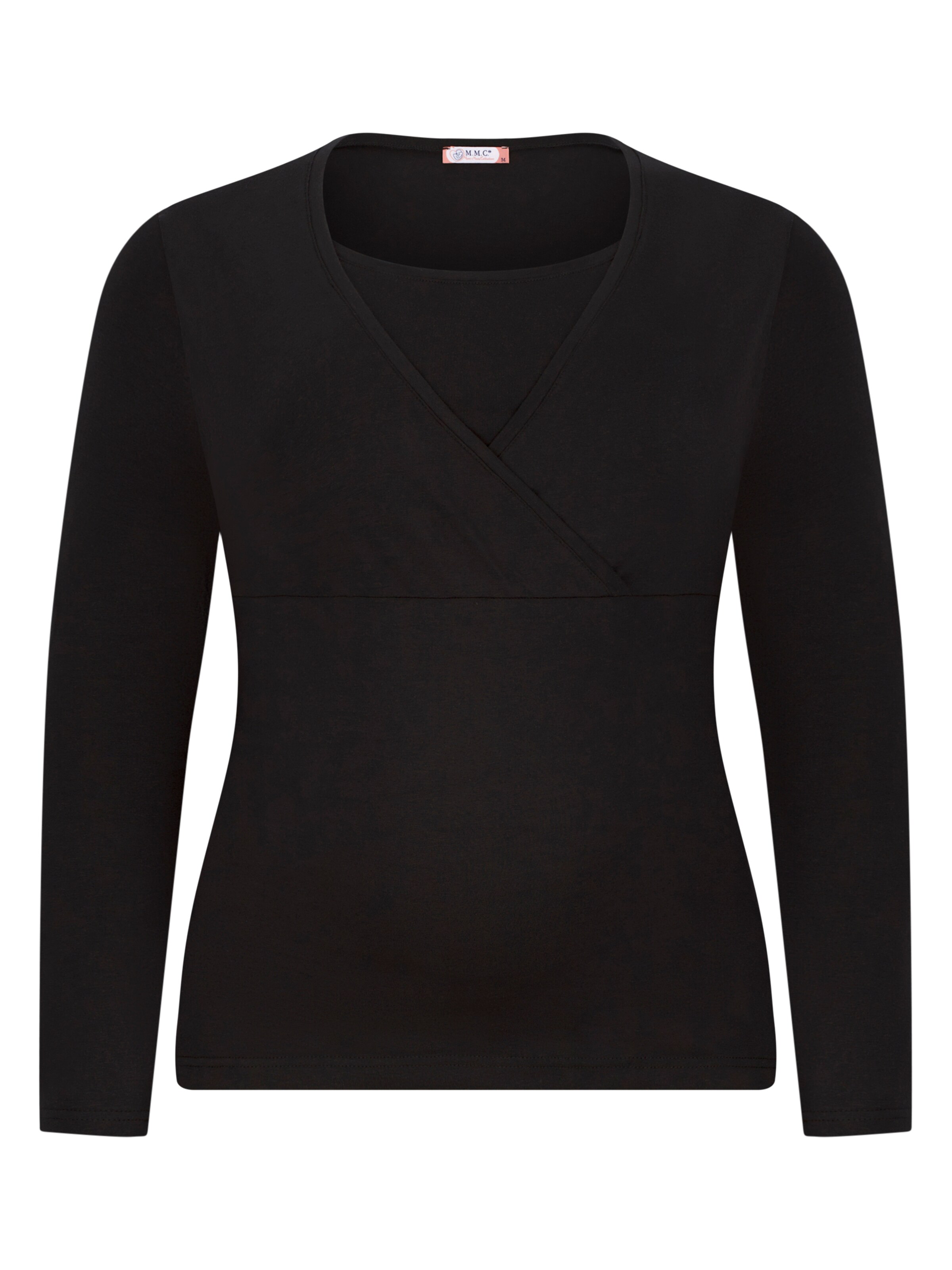 M.M.C. Shirt 'Stillshirt Langarm' in Black
