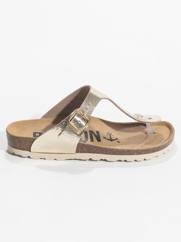 Bayton T-Bar Sandals 'Mercure' in Gold