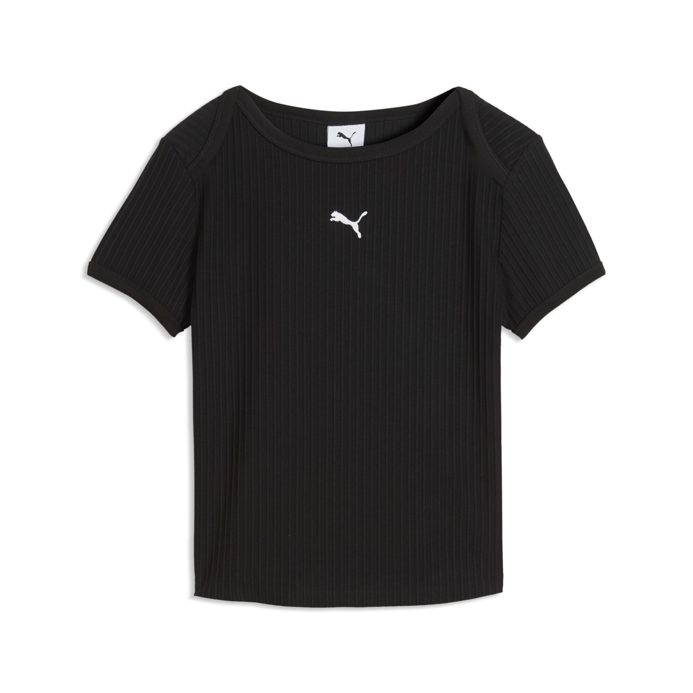 PUMA Shirt 'Essentials' in Zwart: voorkant