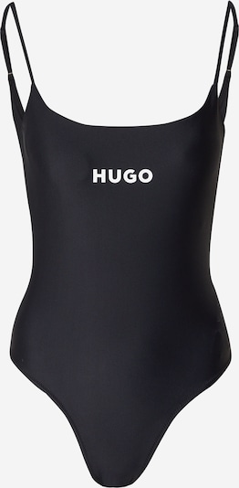 Costum de baie întreg 'PURE' HUGO pe negru / alb, Vizualizare produs