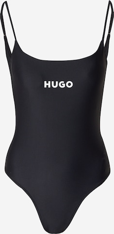 HUGO Red Bralette Swimsuit 'PURE' in Black: front