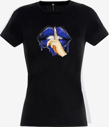 RMK Shirt 'Be quit' in Schwarz: Vorderseite