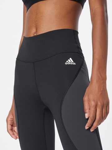 ADIDAS SPORTSWEAR Skinny Sportsbukse 'Essentials Hiit Colourblock' i svart