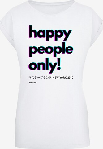 F4NT4STIC Shirt 'Happy people only New York' in Wit: voorkant