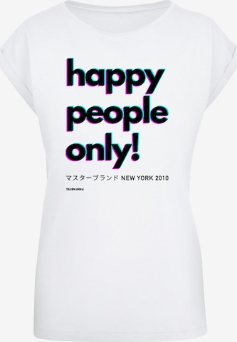 F4NT4STIC T-Shirt 'Happy people only New York' in Weiß: predná strana