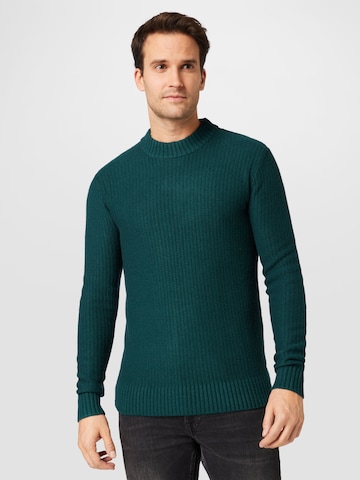 TOM TAILOR Sweater in Green: front