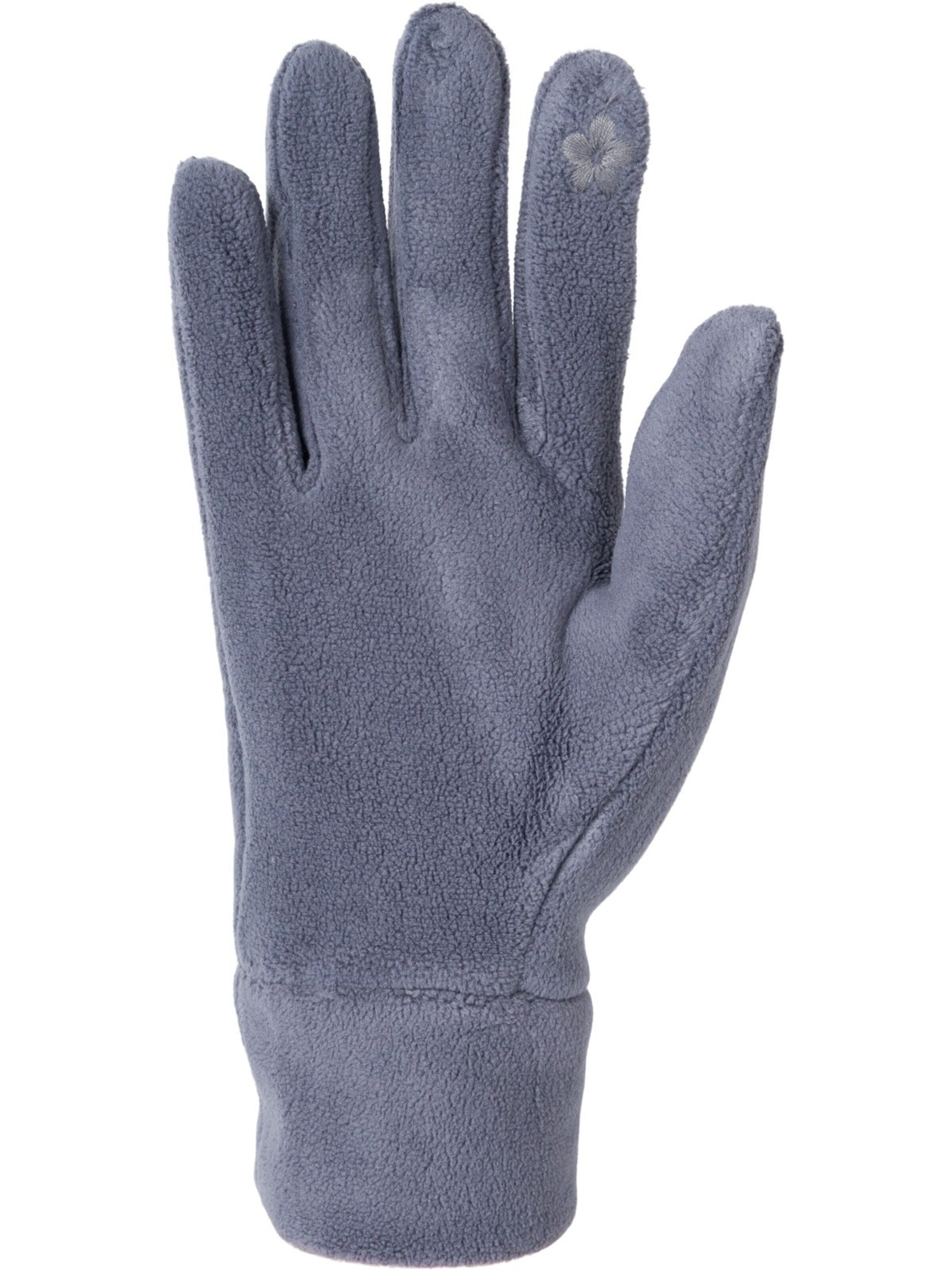 styleBREAKER Fingerhandschuhe 'Einfarbige Touchscreen Fleece Handschuhe'‌‌ in Grau