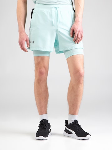 UNDER ARMOUR Regularen Športne hlače 'LAUNCH' | zelena barva: sprednja stran