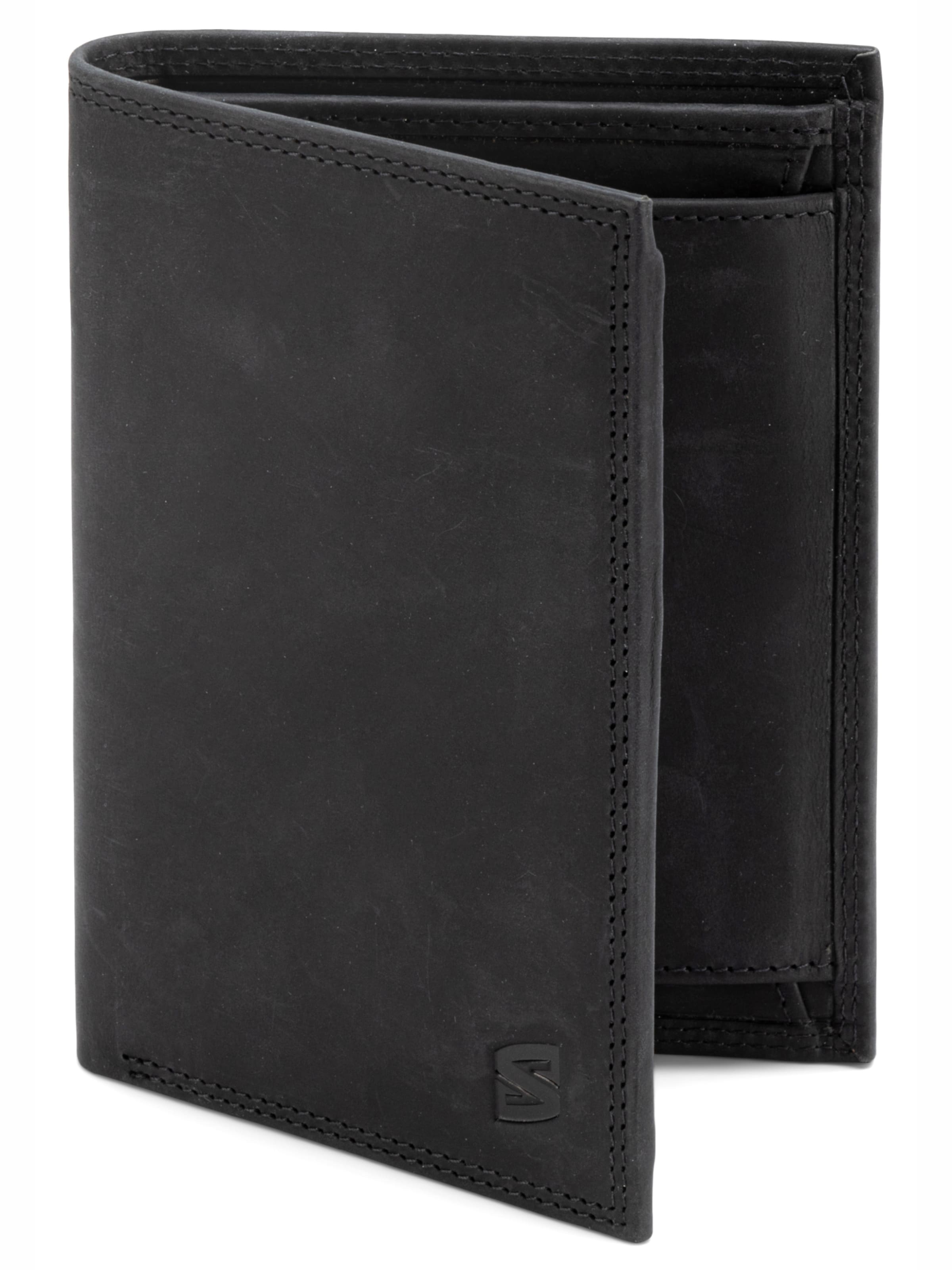 Porte-monnaies 'Vintage' SERASAR en noir : devant