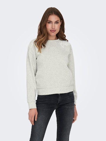 ONLY Sweatshirt 'GINA' in Grey: front