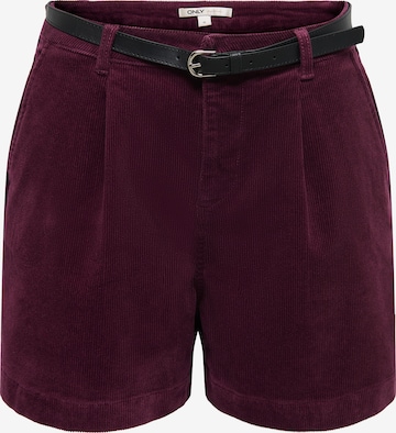 ONLY - Regular Calças com pregas 'ONLZEVA' em roxo: frente