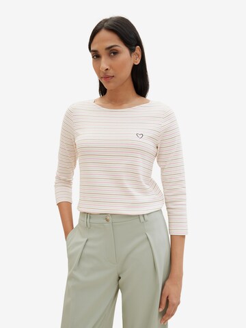 TOM TAILOR T-shirt i beige: framsida