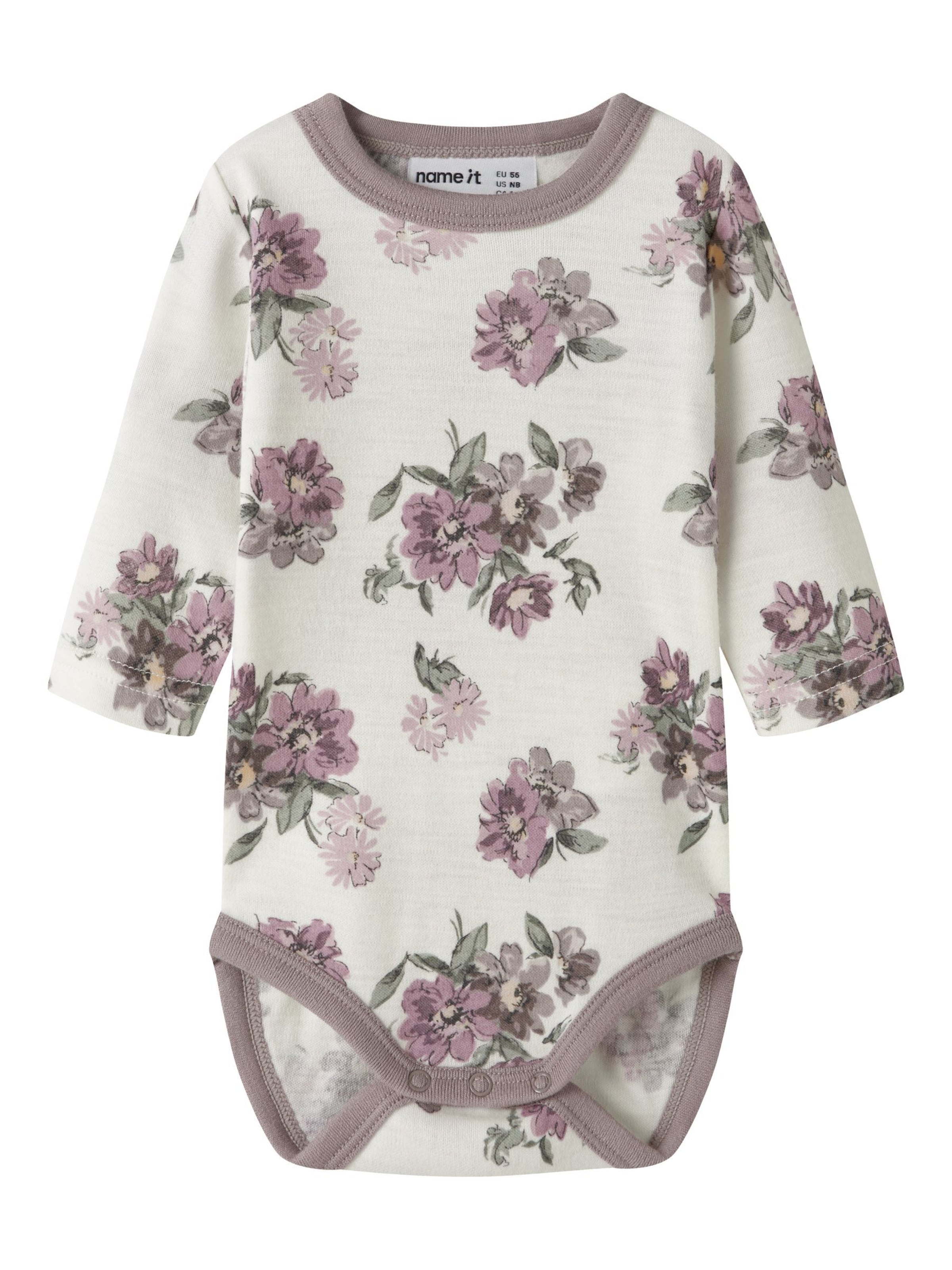 Barboteuse / body NAME IT en violet : devant