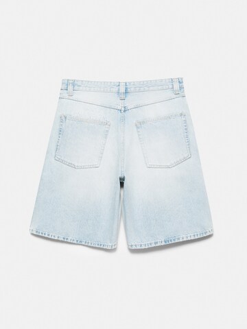 Baggy Jeans de la Pull&Bear pe albastru