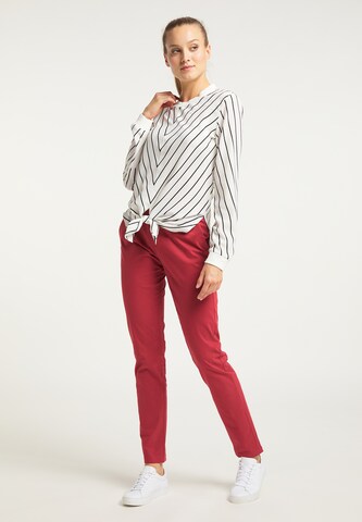 DreiMaster Maritim Slimfit Broek in Rood