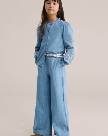 WE Fashion Wide leg Jeans in Blauw