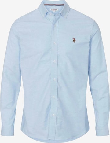 Coupe slim Chemise 'Esmar' U.S. POLO ASSN. en bleu : devant