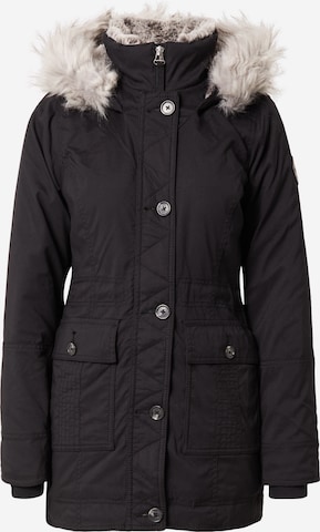 Parka mi-saison HOLLISTER en noir : devant