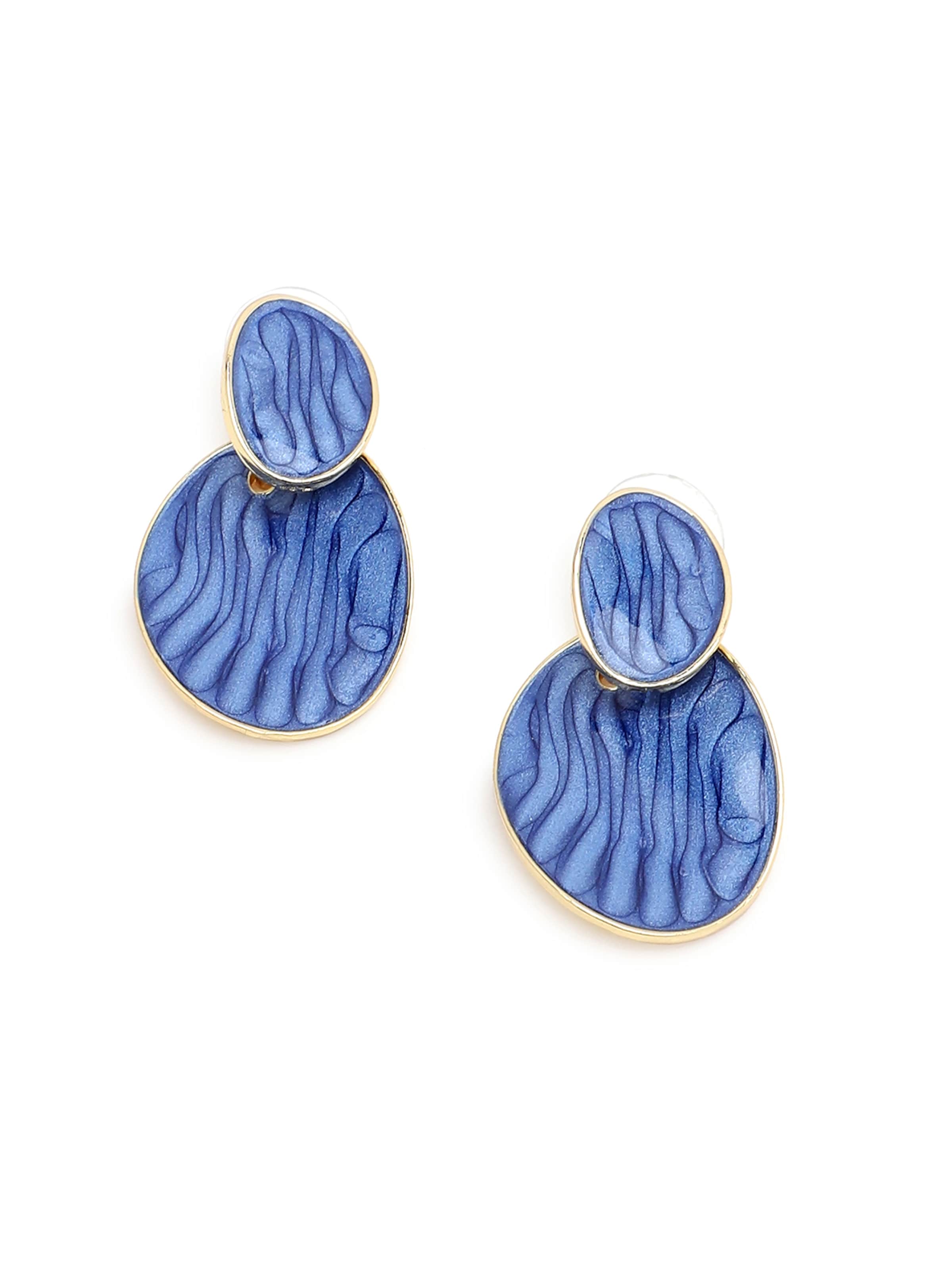 SOHI Náušnice 'Lavli' - Modrá: predná strana