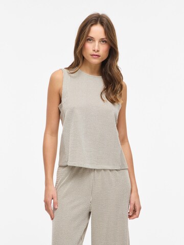 VILA - Top 'VIStriplo' en marrón: frente