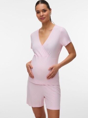 MAMALICIOUS Short Pajama Set in Pink: front