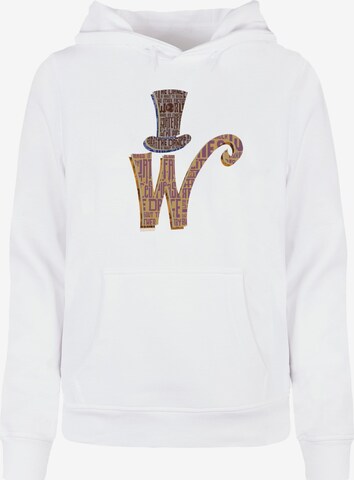 ABSOLUTE CULT Sweatshirt 'Willy Wonka - W' in Weiß: predná strana