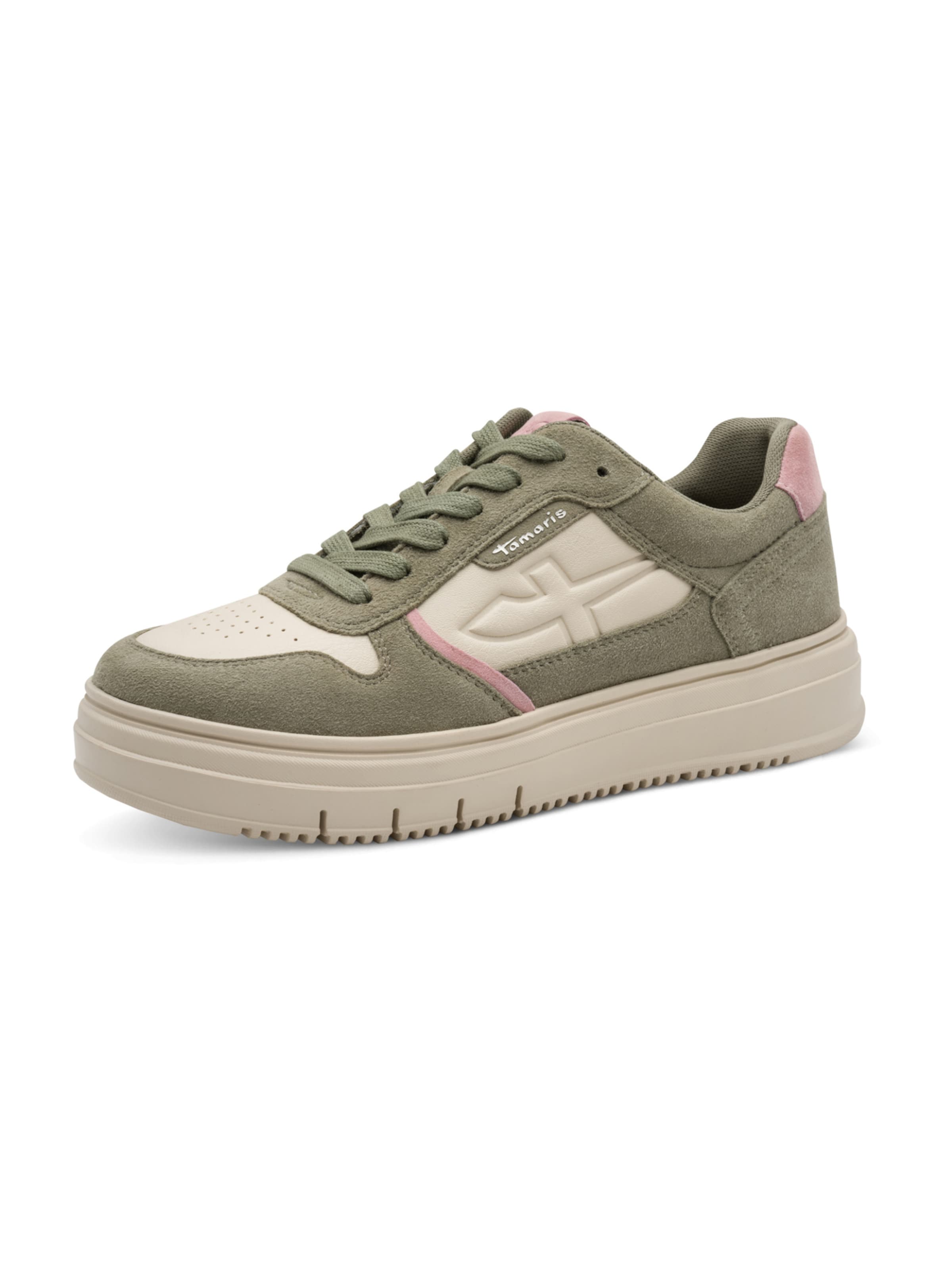 Tamaris Platform trainers in Green: front