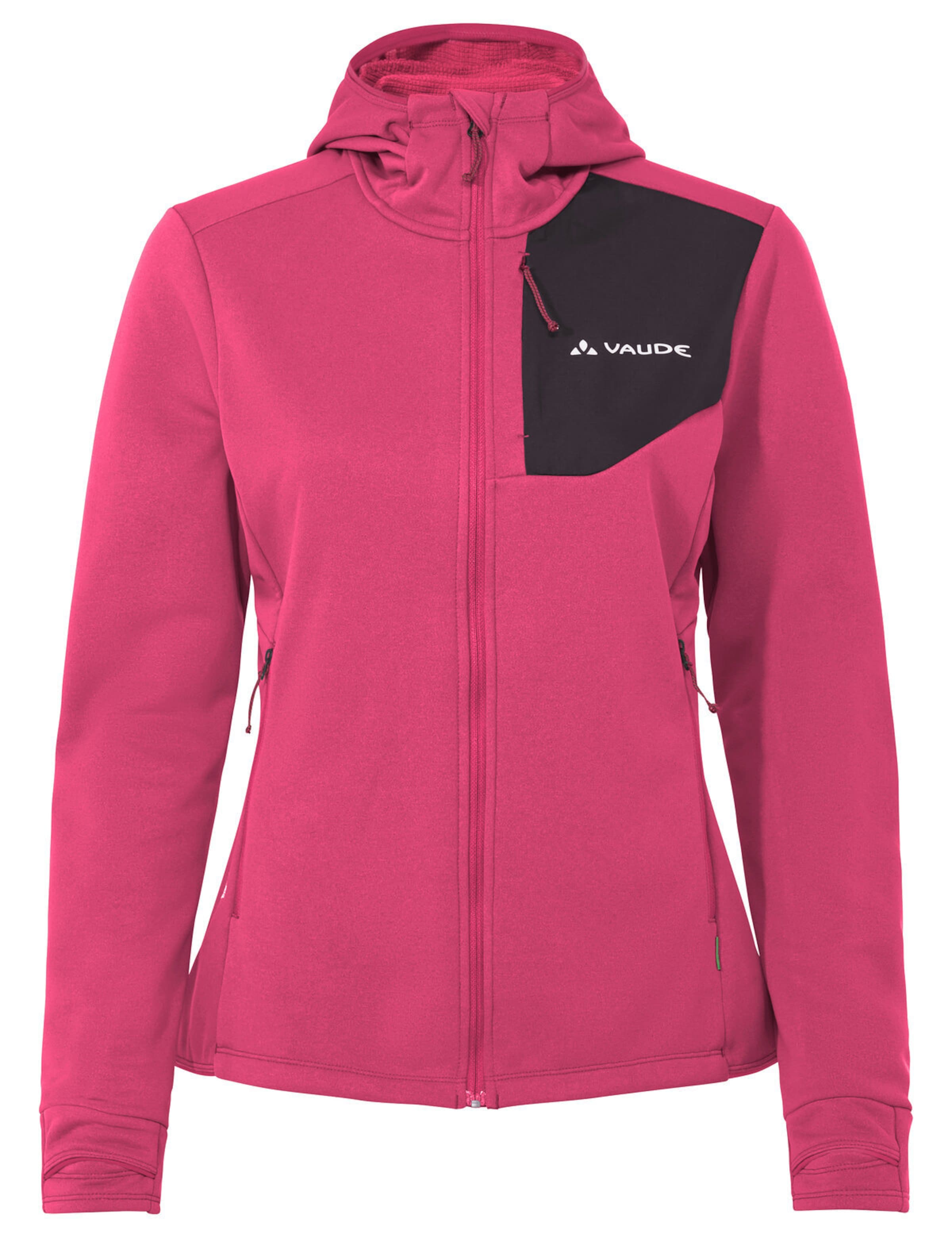 VAUDE Athletic fleece jacket 'Monviso III' in Pink: front