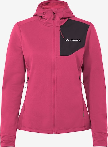 VAUDE Athletic fleece jacket 'Monviso III' in Pink: front