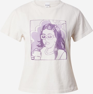 RE/DONE - Camiseta 'IN YOUR DREAMS' en blanco: frente