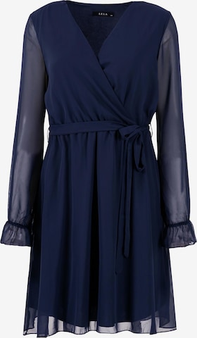 LELA Shirt Dress in Blue: front