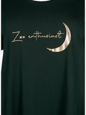 Zizzi Nachthemd 'Mally' in Groen