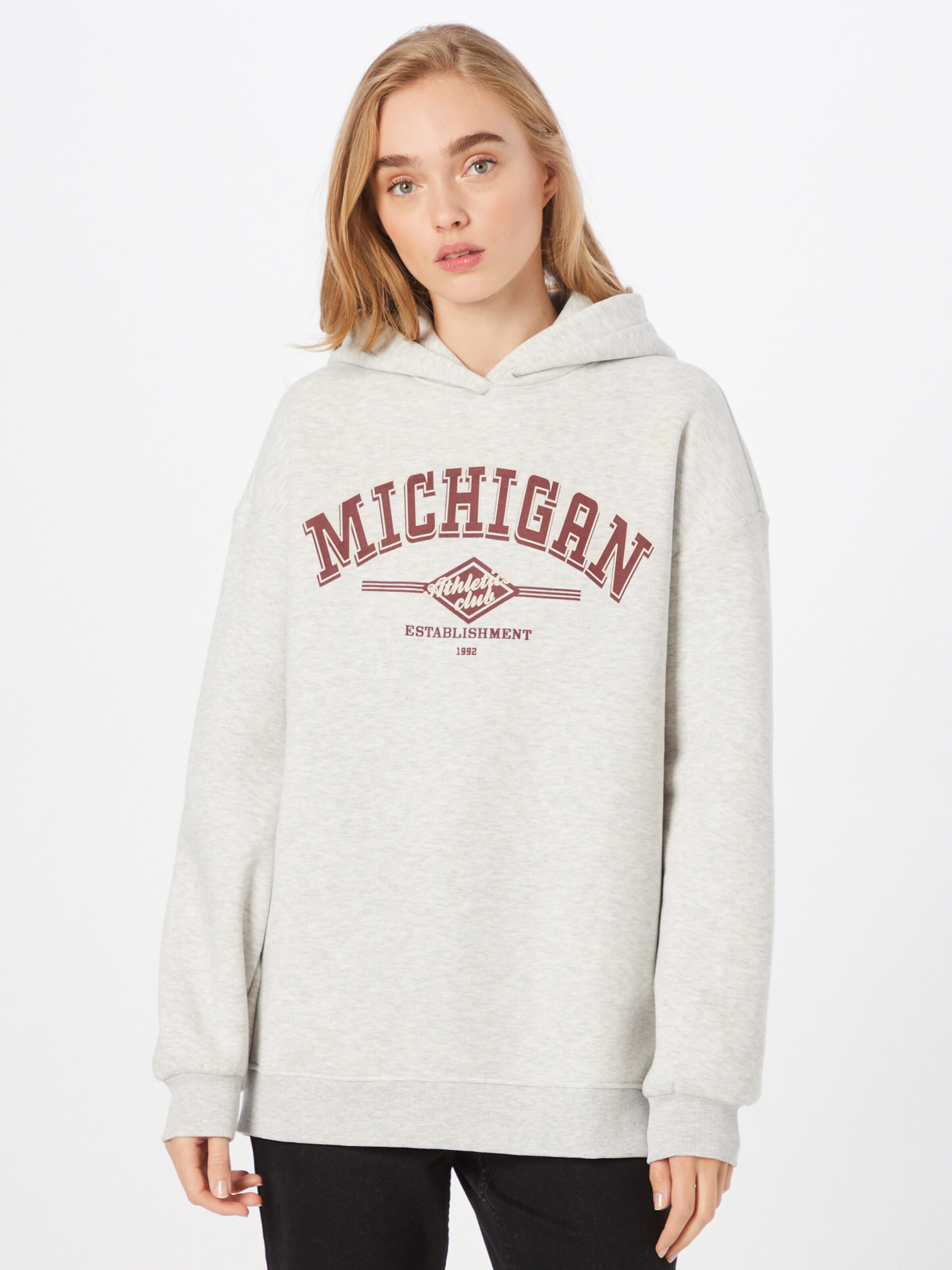 Frauen Sweat Gina Tricot Sweatshirt 'Lola' in Graumeliert - HC58269 Frauen Sweat Gina Tricot Sweatshirt 'Lola' in Graumeliert - HC58269