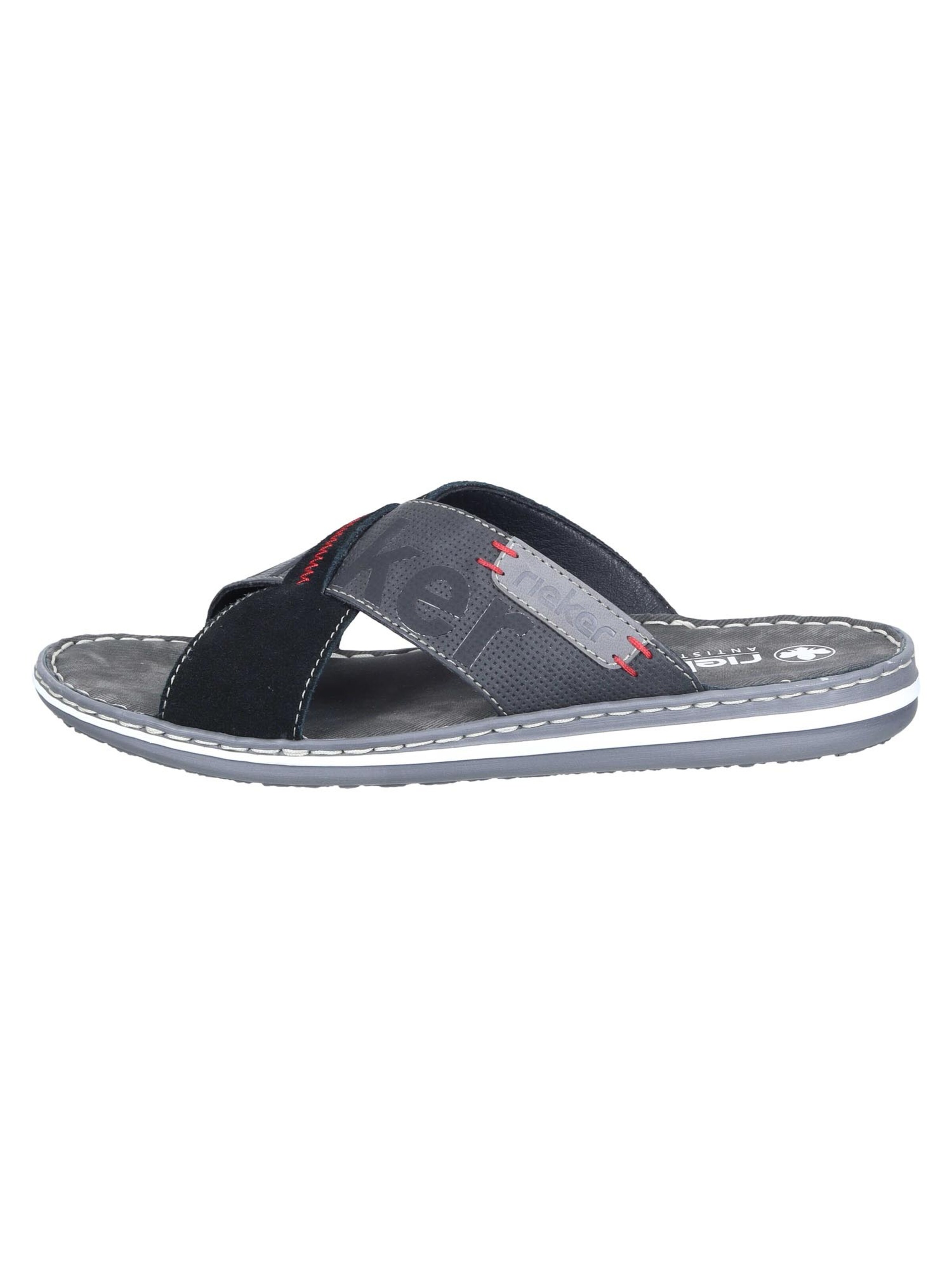 Rieker Pantolette 'Basic'‌‌‌‌‌ in Schwarz: Vorderseite