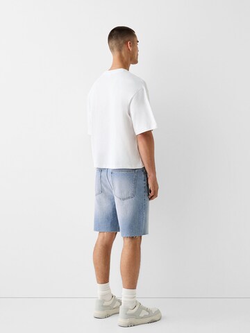 Bershka Regular Shorts in Blau