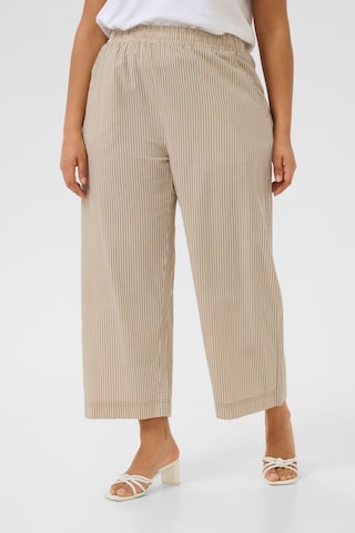 KAFFE CURVE Loosefit Broek 'KCNana' in Beige: voorkant