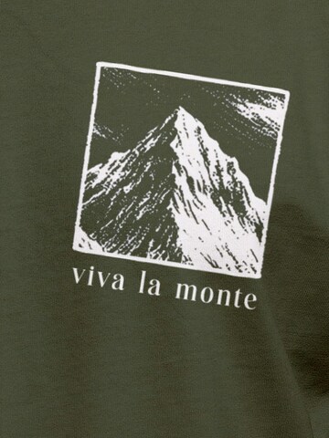 Neverless Shirt 'viva la monte'‌‌‌‌‌‌‌ in Grün