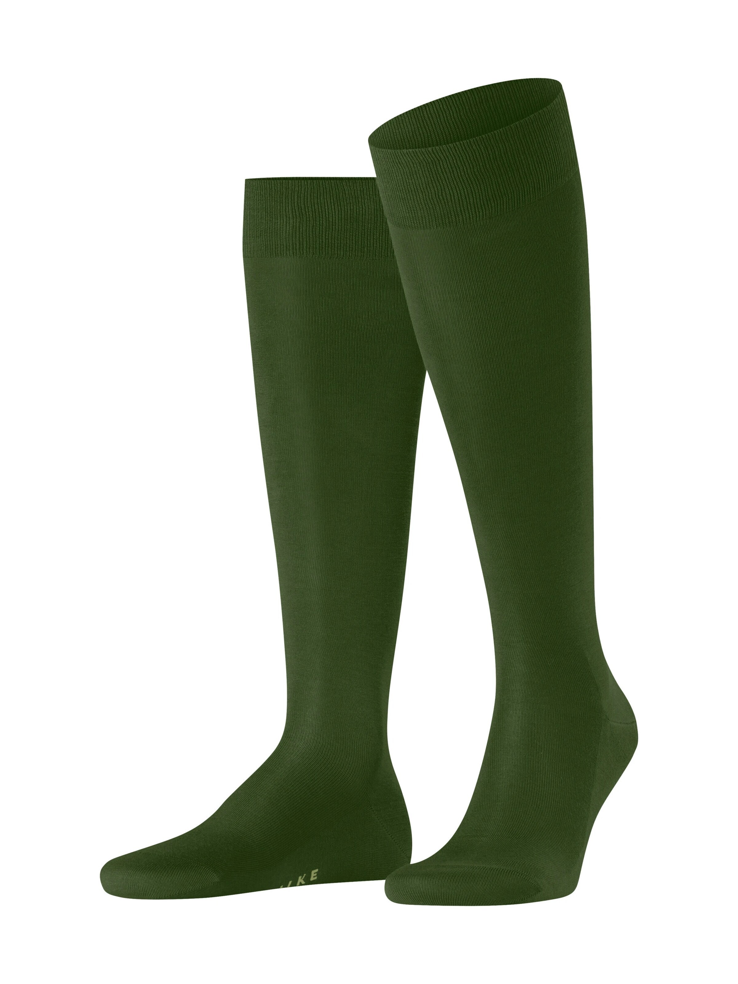 FALKE Knee High Socks 'Tiago' in Green: front