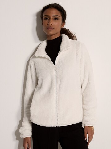 Apricot Between-Season Jacket in White: front