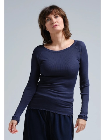 Pull-over 'Silky' Seamless Basic en bleu : devant