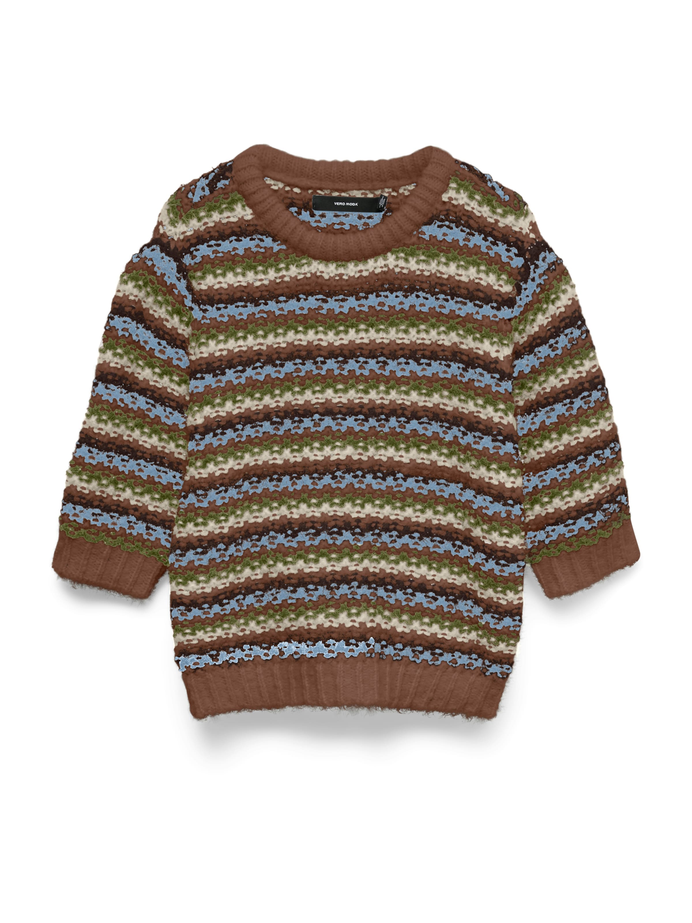 VERO MODA Pulover 'VMCELLA' | rjava barva: sprednja stran
