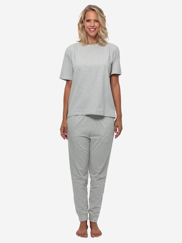 SCHIESSER Pajama 'Cotton' in Grey