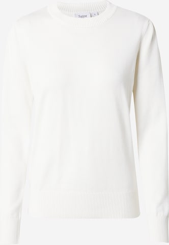 SAINT TROPEZ Sweater 'Mila' in White: front