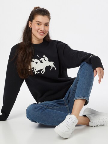 Polo Ralph Lauren Sweatshirt 'HEARD' in Schwarz
