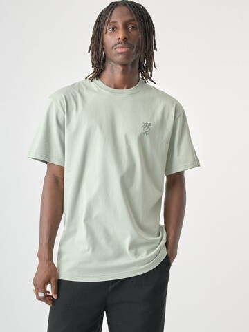 Maglietta 'Sketch Gull' di Cleptomanicx in verde