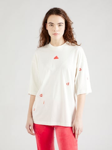 ADIDAS SPORTSWEAR - Camisa funcionais 'BLUV' em branco: frente