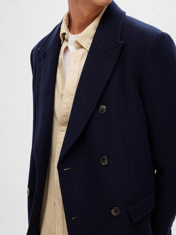 SELECTED HOMME Between-Seasons Coat 'Archive' in Blue