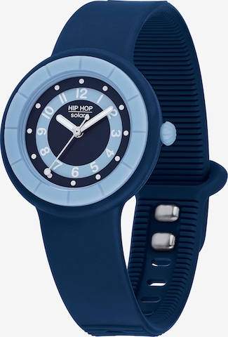 Montre à affichage analogique Hip Hop en bleu : devant